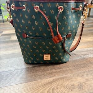 Dooney & Bourke Forest Green Monogram Shoulder Bag